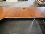 Jasper Desk U-Shape Executive Desk Set - Medium Wood Finish - ITEM #:120402 - Img 15 of 16