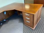 Jasper Desk U-Shape Executive Desk Set - Medium Wood Finish - ITEM #:120402 - Img 3 of 16