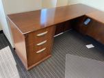 Jasper Desk U-Shape Executive Desk Set - Medium Wood Finish - ITEM #:120402 - Img 5 of 16
