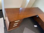 Jasper Desk U-Shape Executive Desk Set - Medium Wood Finish - ITEM #:120402 - Img 6 of 16