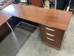 Jasper Desk U-Shape Executive Desk Set - Medium Wood Finish - ITEM #:120402 - Img 7 of 7