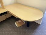 Used L-shape Desk With Hutch - Maple Laminate - ITEM #:120403 - Img 3 of 9