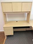 Used L-shape Desk With Hutch - Maple Laminate - ITEM #:120403 - Img 7 of 9