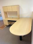 Used L-shape Desk With Hutch - Maple Laminate - ITEM #:120403 - Img 8 of 9