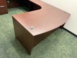 Used U-Shape Desk Set - Mahogany - With Hutch - ITEM #:120412 - Img 2 of 6