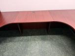 Used U-Shape Desk Set - Mahogany - With Hutch - ITEM #:120412 - Img 4 of 6