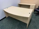 Bow Front Desk and Credenza Set - Maple Laminate - ITEM #:120413 - Img 1 of 4