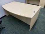 Bow Front Desk and Credenza Set - Maple Laminate - ITEM #:120413 - Img 2 of 4