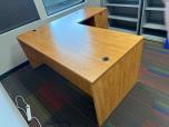 L-Shaped Desk with Pedestals in Light Wood Finish - ITEM #:120414 - Img 2 of 9