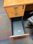 Used L-Shape Desk - Light Cherry Laminate - ITEM #:120414 - Img 8 of 9