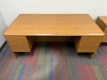 Used Oak Laminate Desk - Beveled Edge - ITEM #:120415 - Img 3 of 7