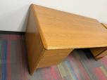 Used Oak Laminate Desk - Beveled Edge - ITEM #:120415 - Img 4 of 7