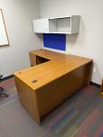 Used L-Shape Desk - Oak Laminate - ITEM #:120416 - Img 1 of 4
