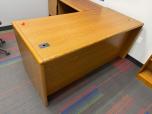 Used L-Shape Desk - Oak Laminate - ITEM #:120416 - Img 2 of 4