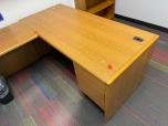 Used L-Shape Desk - Oak Laminate - ITEM #:120416 - Img 3 of 4