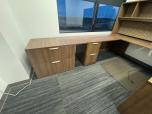 U-Shape Executive Desk Set with Hutch in Walnut Laminate - ITEM #:120419 - Img 5 of 8