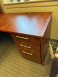 L-Shape Desk with Hutch in Cherry Laminate - ITEM #:120420 - Img 4 of 8