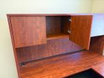 Used L-Shape Desk With Hutch - Cherry Laminate - ITEM #:120420 - Img 8 of 8