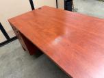 Used Desk - Cherry Laminate - Two Pedestals - ITEM #:120421 - Img 14 of 14