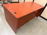 Used Desk - Cherry Laminate - Two Pedestals - ITEM #:120421 - Img 2 of 5