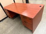 Used Desk - Cherry Laminate - Two Pedestals - ITEM #:120421 - Img 6 of 14