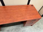 Used Credenza - Cherry Laminate - Two Pedestals - ITEM #:120422 - Img 10 of 10