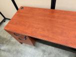 Used Credenza - Cherry Laminate - Two Pedestals - ITEM #:120422 - Img 9 of 10