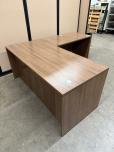 Used Performance L-Shape Desk - Walnut Laminate - ITEM #:120423 - Img 2 of 8