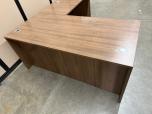 Used Performance L-Shape Desk - Walnut Laminate - ITEM #:120423 - Img 3 of 8
