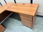 L-Shaped Desk with Return and Pedestals in Cherry Laminate - ITEM #:120424 - Img 2 of 9