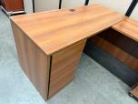 L-Shaped Desk with Return and Pedestals in Cherry Laminate - ITEM #:120424 - Img 3 of 9