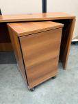 L-Shaped Desk with Return and Pedestals in Cherry Laminate - ITEM #:120424 - Img 7 of 9