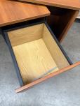 L-Shaped Desk with Return and Pedestals in Cherry Laminate - ITEM #:120424 - Img 8 of 9