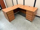 Used Desk - Cherry Laminate Finish - ITEM #:120424 - Img 1 of 9