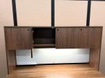 Used Hutch - Modern Walnut Laminate - Locking Doors - ITEM #:120427 - Img 2 of 8