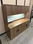 Used Hutch - Modern Walnut Laminate - Locking Doors - ITEM #:120427 - Img 8 of 8