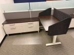 Used Sit Stand Desk Workstation - Mahogany Laminate - ITEM #:120430 - Img 2 of 7