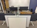 Used Sit Stand Desk Workstation - Mahogany Laminate - ITEM #:120430 - Img 3 of 3