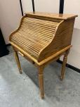 Small Oak Rolltop Secretary Desk - ITEM #:120431 - Img 3 of 5