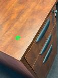 Bow Front Double Pedestal Desk, Cherry Laminate - ITEM #:120447 - Img 4 of 8