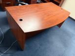 Bow Front Double Pedestal Desk, Cherry Laminate - ITEM #:120447 - Img 8 of 8
