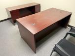 Hon 3-Piece Desk Set with Credenza and Bookcase - Mahogany - ITEM #:120448 - Img 1 of 7