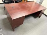 Hon 3-Piece Desk Set with Credenza and Bookcase - Mahogany - ITEM #:120448 - Img 5 of 7