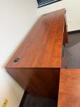 71" Wide Cherry Laminate Credenza Desk with File Pedestals - ITEM #:120449 - Img 4 of 6