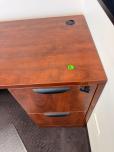 71" Wide Cherry Laminate Credenza Desk with File Pedestals - ITEM #:120449 - Img 5 of 6