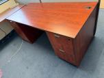 Cherry Laminate Double Pedestal Desk, 66x30 - ITEM #:120452 - Img 1 of 2