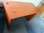 60"W Cherry Laminate Desk with 3-Drawer Pedestal - ITEM #:120454 - Img 3 of 6