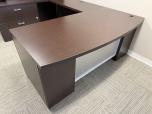 U-Shaped Bow Front Executive Desk Set with Hutch - Espresso - ITEM #:120455 - Img 2 of 11