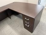 U-Shaped Bow Front Executive Desk Set with Hutch - Espresso - ITEM #:120455 - Img 3 of 11