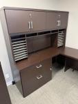 U-Shaped Bow Front Executive Desk Set with Hutch - Espresso - ITEM #:120455 - Img 6 of 11